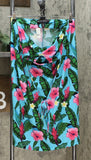 Colleen Lopez Women's Jersey Stretch Floral Print Halter Dress