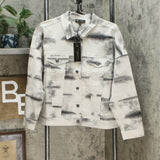 DG2 by Diane Gilman Women's Tie Dye Woven Boxy Jacket