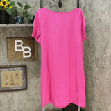 Denim & Co. Essentials Women's Jersey Bateau Neck Dress Deep Pink XL