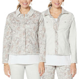 DG2 by Diane Gilman Women's Reversible Twill Denim Jacket