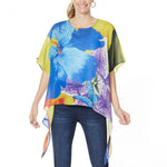 Colleen Lopez Women's Chiffon Floral Poncho Top Exploded Floral Small