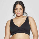 Auden Women's Nursing 2pk Pull Over Seamless Sleep Bra ZX7EM Black XL
