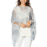 MarlaWynne WynneLayers Women's Convertible Leaf Print Chiffon Poncho