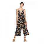 Xhilaration Women's Floral Print Sleeveless V-Neck Wrap Jumpsuit