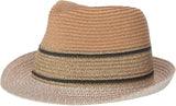 Steve Madden Women's Striped Band Fedora Hat