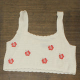 Wild Fable Scoop Neck Sweater Knit Tank Top 83911824 Almond Hibiscus Ivory XL