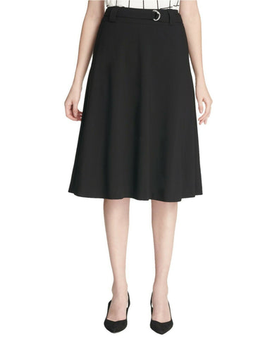 Calvin Klein Women's Belted A-Line Skirt. S8NSL614