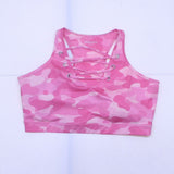 WVVY Power Core Knit Lace Up Sports Bra Prism Pink Camo 1X
