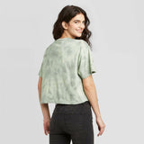 Mighty Fine Women's Let Love Grow Short Sleeve Cropped Graphic T-Shirt