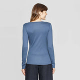 A New Day Women's Fitted Long Sleeve Crew Neck T-Shirt