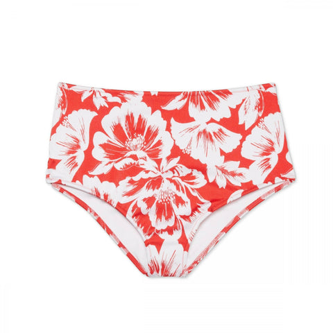 Shade & Shore Women's Sun Coast Cheeky Shiny High Waist Bikini Bottom