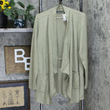 AnyBody Women's Plus Size Brushed Waffle Knit Waterfall Cardigan