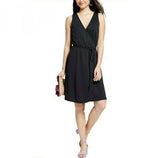 A New Day Women's Wrap Knit Dress Black