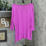 Belle by Kim Gravel Women's Knit Top With Asymmetrical Hem