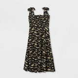 A New Day Women's Sleeveless Smocked Tie Shoulder Dress