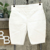 DG2 by Diane Gilman Pull On Bermuda Shorts Ivory Petite Large