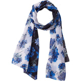 Calvin Klein Women's Colorblock Floral Chiffon Scarf