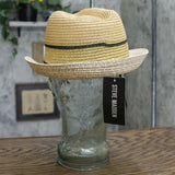 Steve Madden Women's Striped Band Fedora Hat