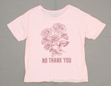 Fifth Sun Women's Short Sleeve NO THANK YOU Floral Print Graphic T-Shirt