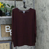 Martha Stewart Plus Size Merino Wool Blend Long Sleeve Sweater