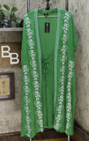 NWT Curations Plus Size Embroidered Gauze Kaftan Cover-Up 1X 2X