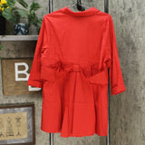 Colleen Lopez Women's Plus Size Bow Back Button Down Blouse