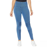 DG2 by Diane Gilman Women's Slim And Sleek Knit Denim Moto Jeggings