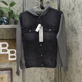 DG2 by Diane Gilman Women's Denim Look Classic Stretch French Terry Jacket