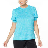 NWT DG2 By Diane Gilman Womens Balloon Sleeve T-Shirt Tee. 721456 Large