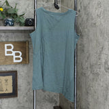LOGO by Lori Goldstein Women's Cotton Modal Slub Tank Top with Rib Side Panel