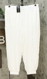Curations Women's Plus Size Gauze Jogger Pants with Slash Pockets