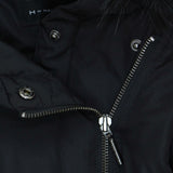 H by Halston Women's Hooded Down Parka With Faux Fur Trim Black 10