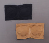 Rhonda Shear 2 Pack Underwire Bandeau Bras with Pads Black/ Caramel Medium