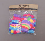 ZUZIFY 6 Pairs Toddlers Fun Striped Magic Knit Gloves
