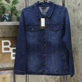 DG2 by Diane Gilman Women's Denim Jacket With Floral Satin Applique
