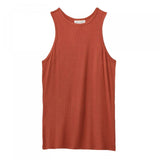 Prologue Women's Round Neck Longline Ribbed Tank Top