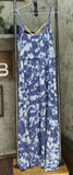 Skinnygirl Women's Printed Maxi Dress Ink Tie Dye Large