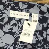 NWT Susan Graver Women's Printed Woven Long-Sleeve Pullover Top Small