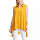 Fever Women's Sleeveless High Low Tunic Blouse
