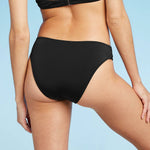 NWT Shade & Shore Women's Hipster Bikini Bottom Black. AEE17 Large M