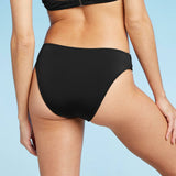 NWT Shade & Shore Women's Hipster Bikini Bottom Black. AEE17 Large M