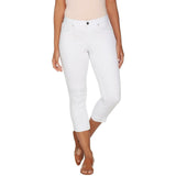 Laurie Felt Women's Plus Size Power Silky Denim Capri Pull On Jeans