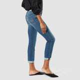 DENIZEN from Levi's Women's Mid-Rise Modern Slim Cuffed Jeans