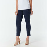 Women with Control Women's Manhattan Ankle Pants With Side Slit Navy Large