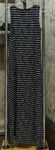 MarlaWynne Striped Sleeveless Knit Maxi Dress With Pockets Black Combo XS