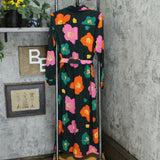 G by Giuliana Women's Button-Down Duster Shirt Dress Jade Floral Large