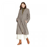 A New Day Women's Plaid Single Breasted Top Coat Brown Medium