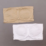 Rhonda Shear 2 Pack Underwire Bandeau Bra With Removable Pads Nude/ White 3X