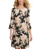 Tommy Hilfiger Women's Bell Sleeve Floral A-Line Dress