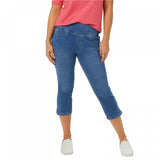 Belle by Kim Gravel Women's Flexibelle Pull-On Capri Jeans